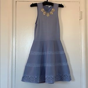 Parker A Line Dress with Suede Cut Out Detail